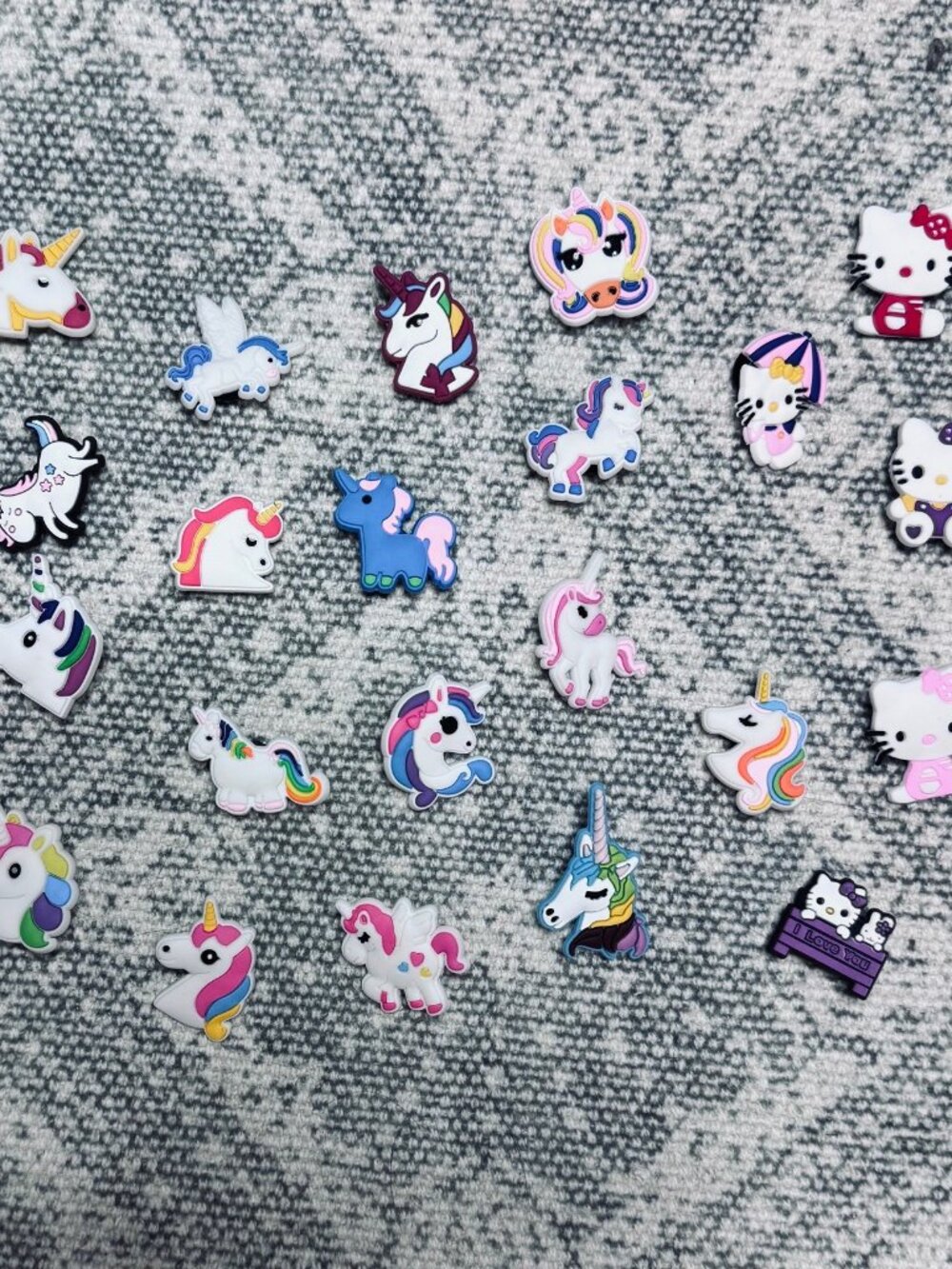 Hello Kitty and Unicorn Croc Charms